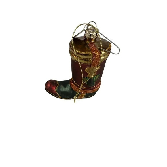 SCF‎ Season of Cannon Falls Cowboy Boot Christmas Ornament - Picture 2 of 3